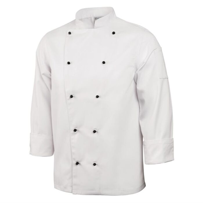 Whites Chicago unisex koksbuis lange mouw wit M, Borstomvang: 102-107cm