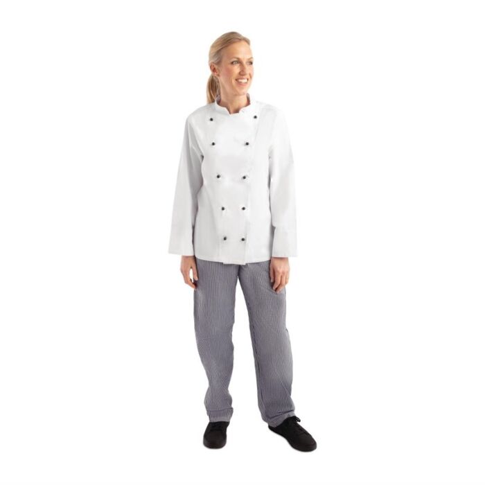 Whites Chicago unisex koksbuis lange mouw wit XL, Borstomvang: 122-127cm
