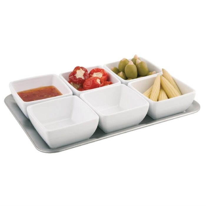 APS Pure vierkante melamine kom wit 9x9cm, 4(h) x 9(b) x 9(d)cm