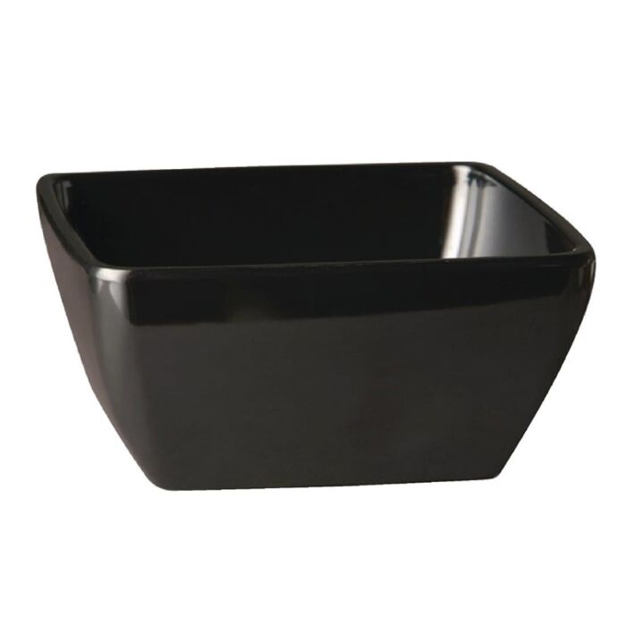 APS Pure vierkante melamine kom zwart 19x19cm, 9(h) x 19(b) x 19(d)cm