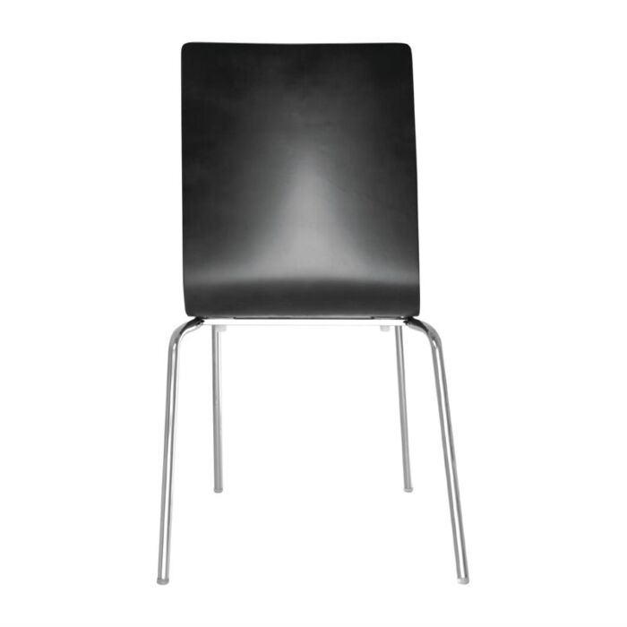 Bolero stoel met vierkante rug zwart - 4 stuks