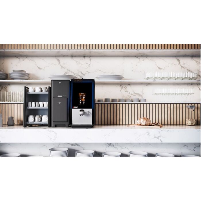 Koppenwarmer RVS Zwart, WHK, 3 Lagen, Voor koffiekoppen en mokken, 349x400x542 mm