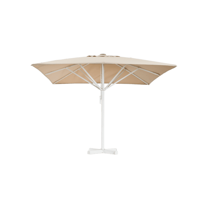 Horeca parasol, zonder volant, vierkant, beige, 3,5 meter