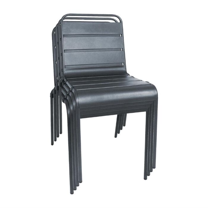 Bolero stalen stoel grijs, 83(h) x 47(b) x 57(d)cm