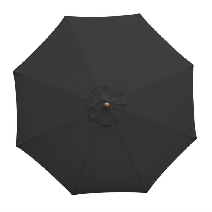 Parasol Bolero, rond, Zwart, 3 meter