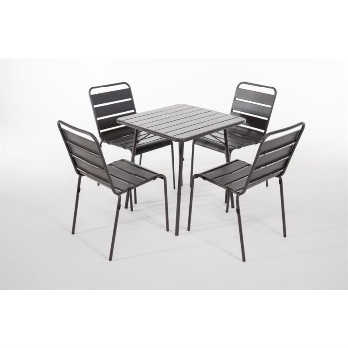 Bolero vierkante stalen tafel grijs 70cm, 71(h) x 70(b) x 70(d)cm