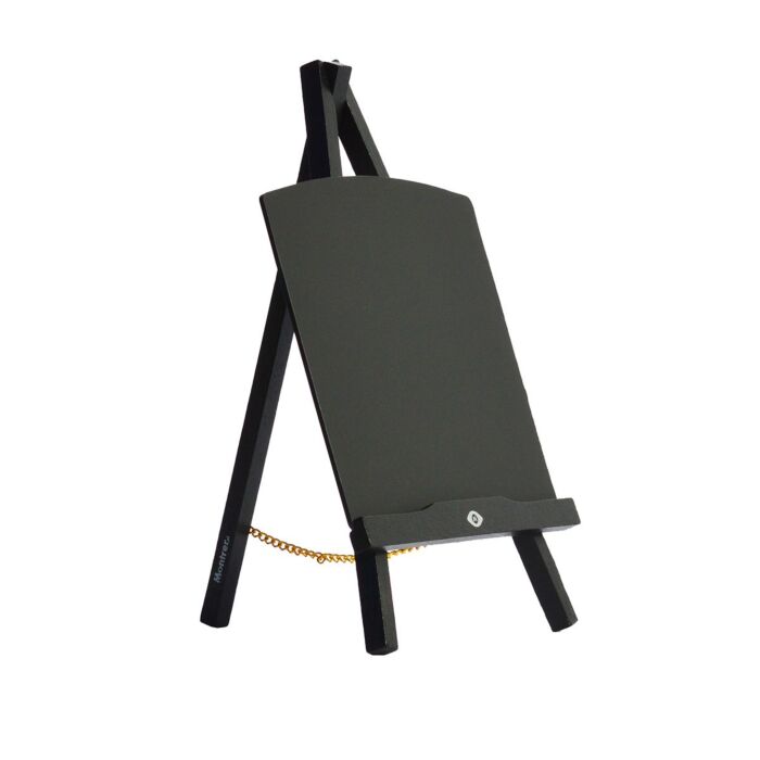 Krijtbord Tripod tafelmodel eikenhout zwart, Montrer