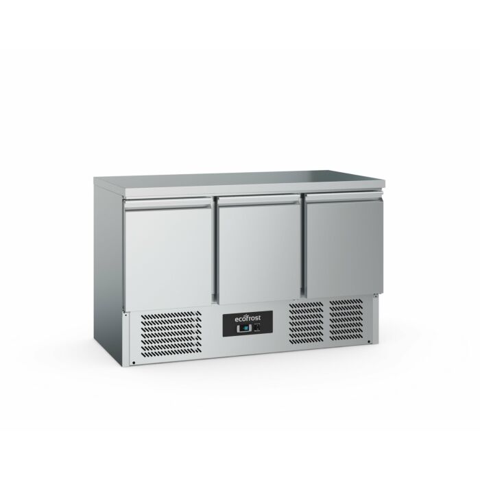 Ecofrost Koelwerkbank 3 deurs, 368L ,137Bx85Hx70D, 240W/230V