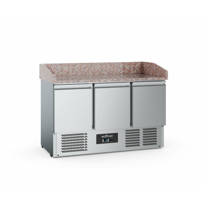 Ecofrost Pizzawerkbank 3 Deurs, 368L ,140Bx102Hx70D, 240W/230V
