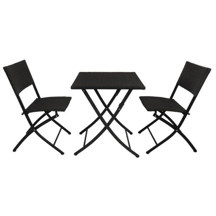 Inklapbare tafel Bolero, weerbestendig, rotan, 71(h)x60(b)x60(d)cm
