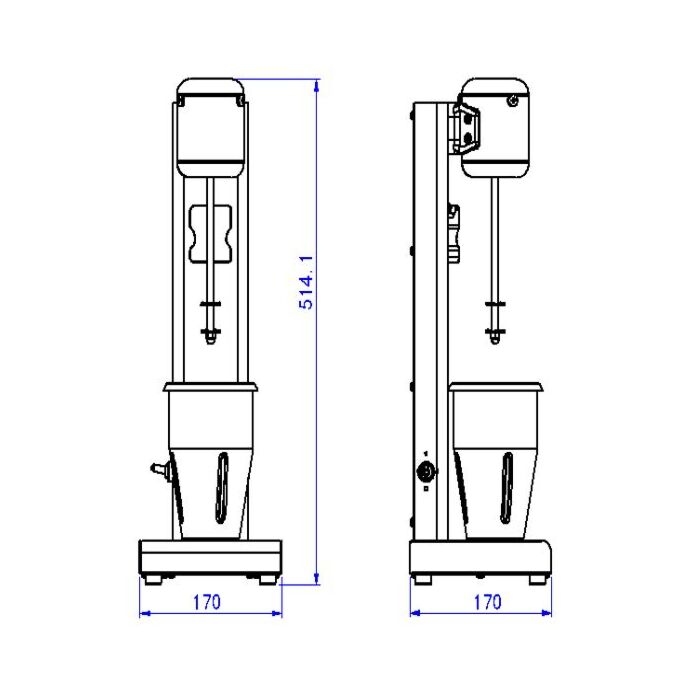 MILKSHAKER ENKEL , Combisteel, 7518.0100