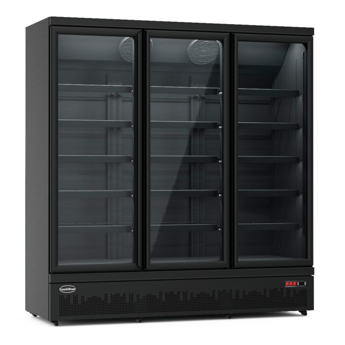 VRIESKAST 3 GLASDEUREN ZWART JDE-1530F BL, Combisteel, 7455.2250
