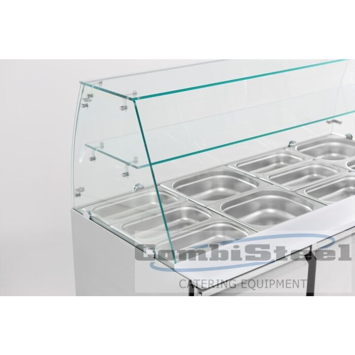 Saladette Combisteel, Glasopstand, 4x1/1GN, 137(b)x85(h)x70(d), 230V/340W