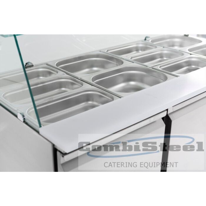 Saladette Combisteel, Glasopstand, 4x1/1GN, 137(b)x85(h)x70(d), 230V/340W