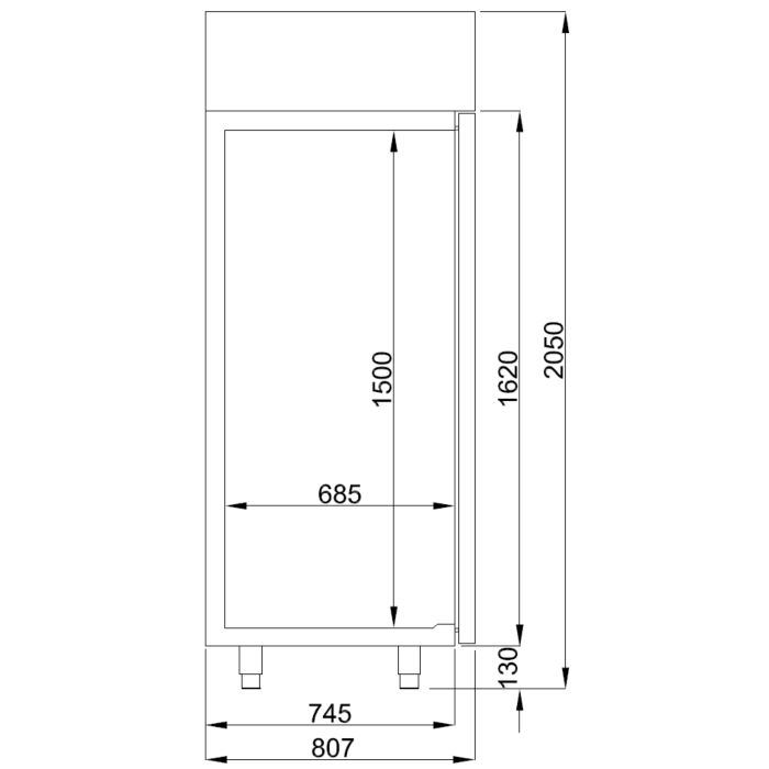 Vrieskast Combisteel, 1400L, 140(b)x81(d)x205(h), 230V/560W