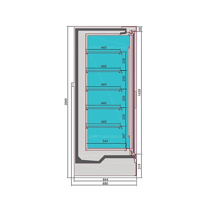 WANDKOELING MIKE 2.5, Combisteel, 7350.0075