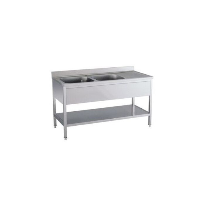 700 SPOELTAFEL BODEMSCHAP DEMONTABEL 2 LINKS 1600, Combisteel, 7452.0445