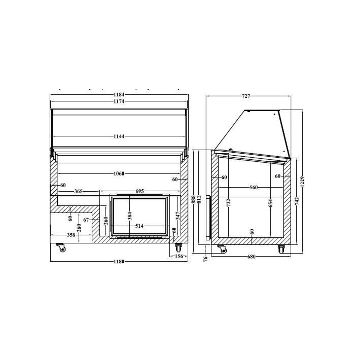 SCHEPIJSVITRINE JAVA 8x5 LTR