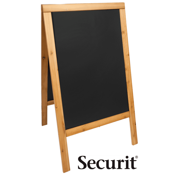 Stoepbord Basic 9kg, 125x70 cm Teak, Securit