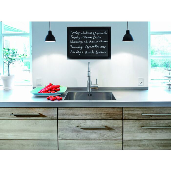 Wandkrijtbord Securit, Woody, Zwart, 30(b)x40(h)cm, incl 1 krijtstift