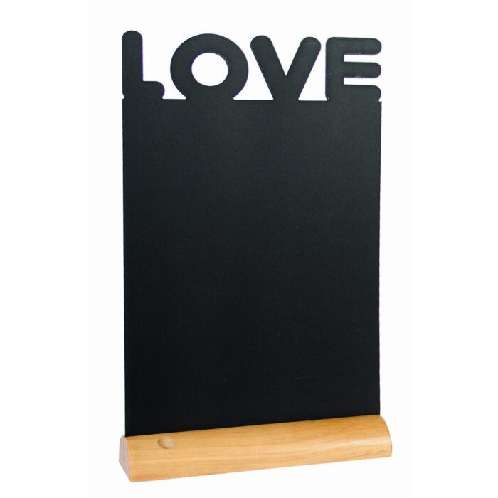 Tafelkrijtbord Securit, Love, hout, incl. 1 krijtstift dun wit