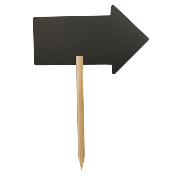 Securit Krijtbord Arrow met houten paaltje, incl. 1 krijtstift dun wit