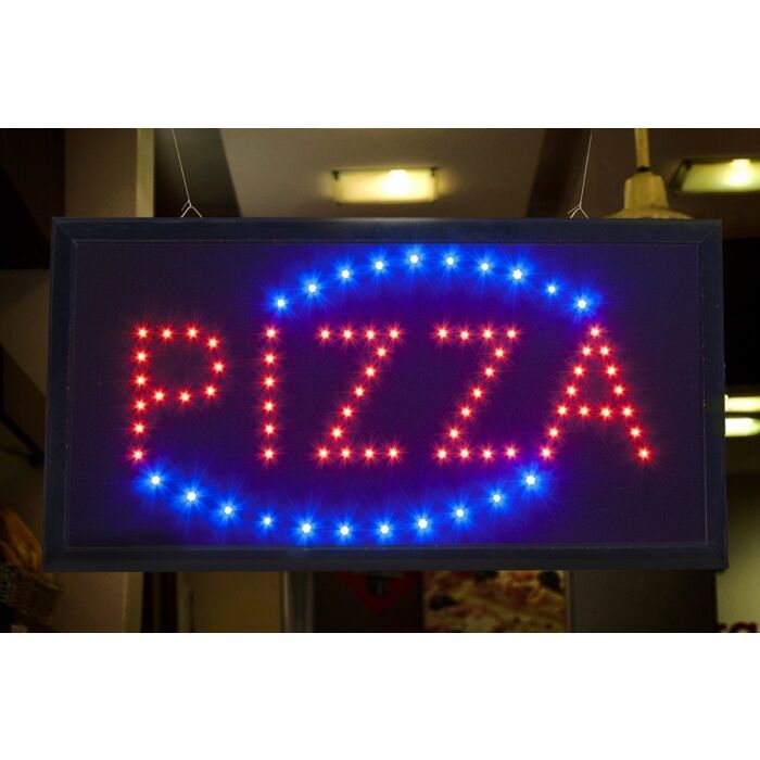 Lichtreclame bord PIZZA, Securit 