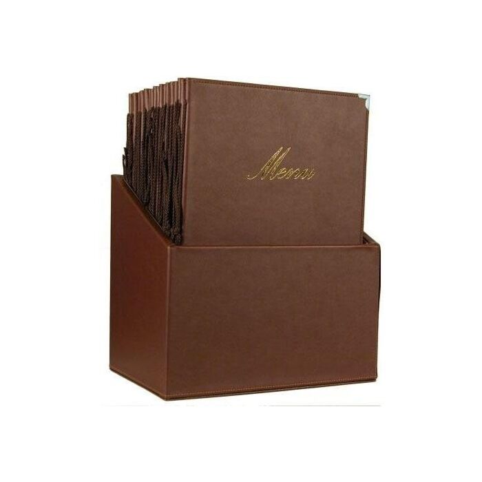 Securit Menubox Classic, A4, Bruin, incl. 20 menukaarten