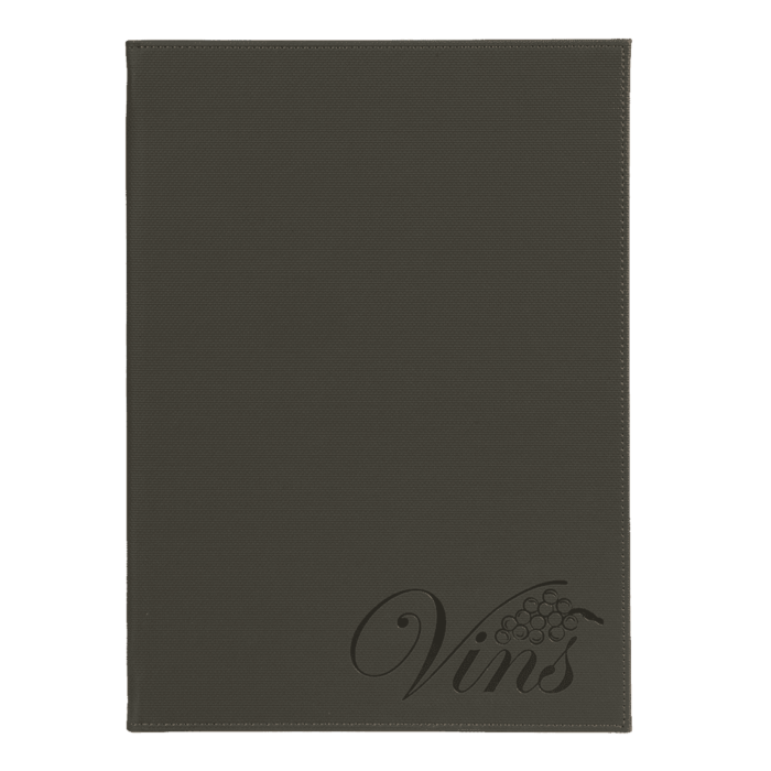 Securit Wijnmap, design range, Velours Grijs, incl. 1 insteekhoes