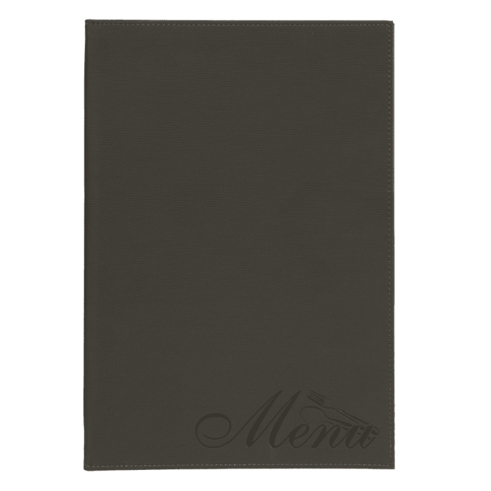 Securit Menukaart design range, A4, Velours Grijs, incl. 1 insteekhoes
