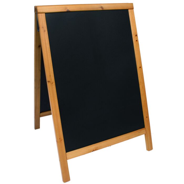 Voordeelset, Bord incl. krijtstiften, 85x55 cm, 6 Kg, Zwart of Teak