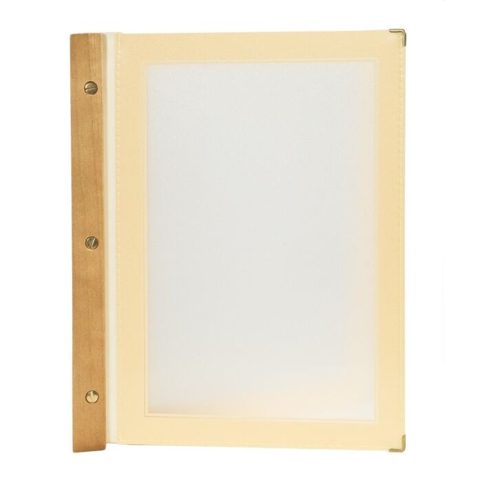 Securit Menukaart Woodrange A4, Beige Ivory