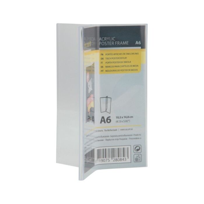 Menukaarthouder Acryl, Transparant A6, Y-vorm Securit