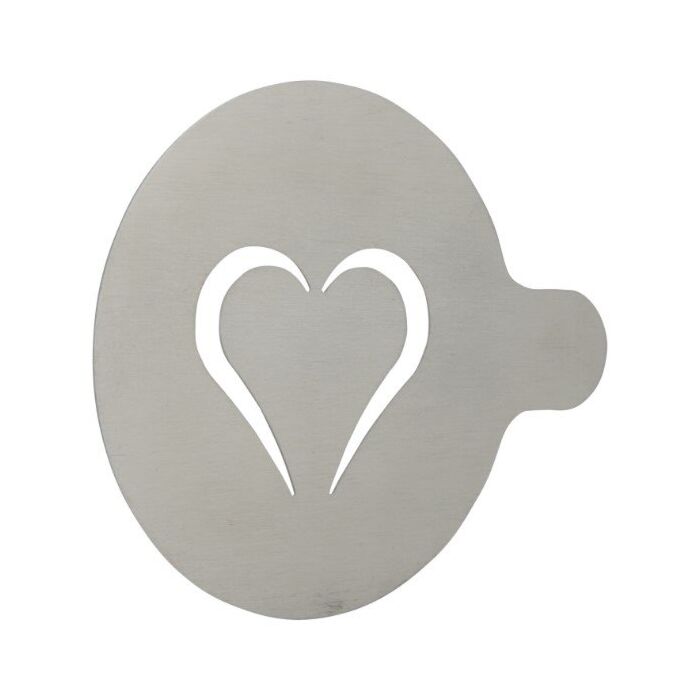 Koffie sjabloon, hartvormig, 2 stuks verpakking