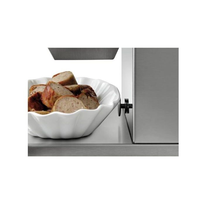 Curryworst snijder Bartscher, schijfdikte 5-35mm, 18,5(b)x32,5(h)x21(d)cm, 230V/135W 