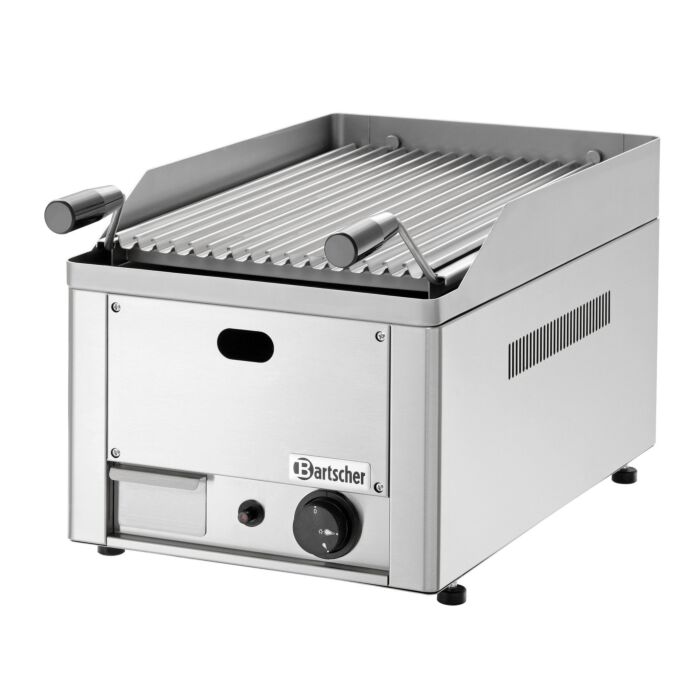 Lavasteengrill Bartscher gas, RVS, tafelmodel, 33(b)x29(h)x55(d), 4kW