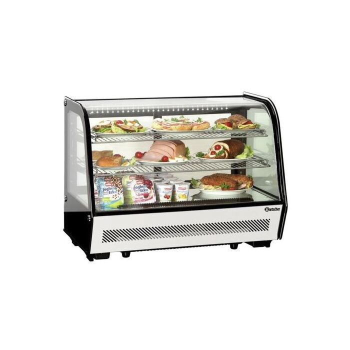 Koelvitrine Bartscher, 2 roosters, schuifdeuren, 160L, 89(b)x69(h)x58(d), 230V/160W