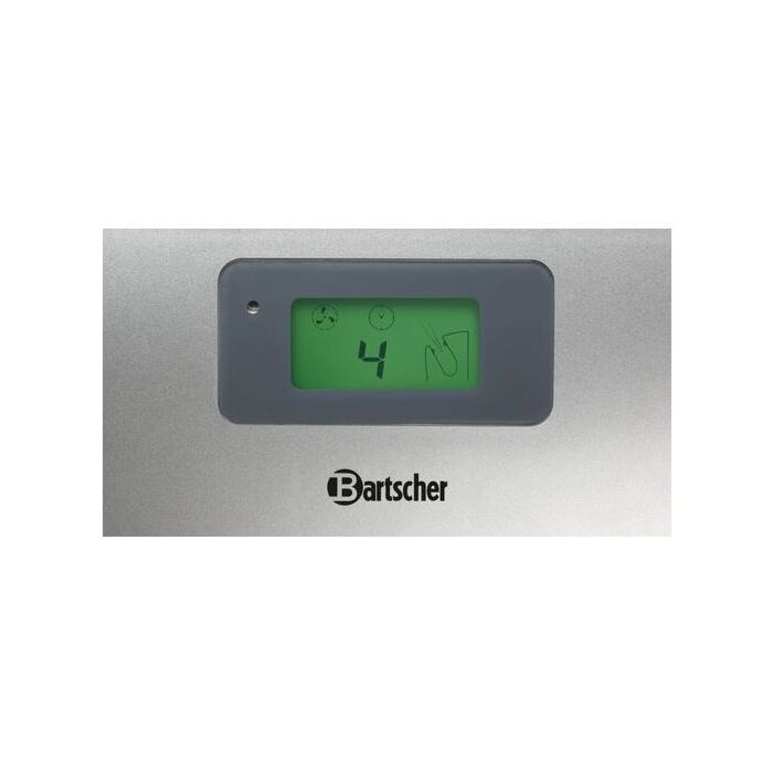 Handdroger Bartscher, kunststof zilvergrijs, automatisch, 29,5(b)x65(h)x24(d)cm, 230V/1,8kW