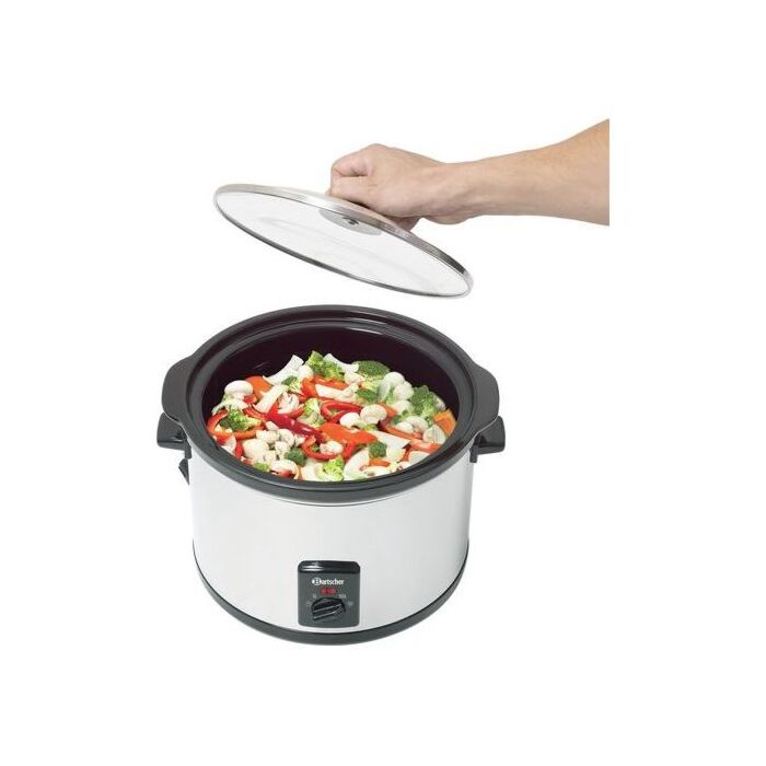 Slowcooker Bartscher, 5,5L, 230V/0,28kW, rond, ceramieken inzetpan