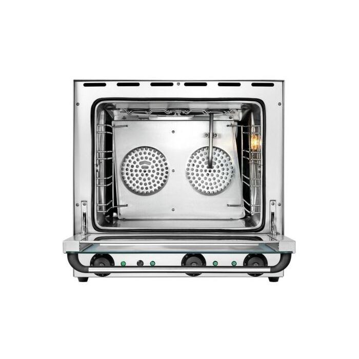 Heteluchtoven Bartscher, vochtinjectie, 4 x 438x315(mm), 60(b)x57(h)x62(d), 230V/2670W