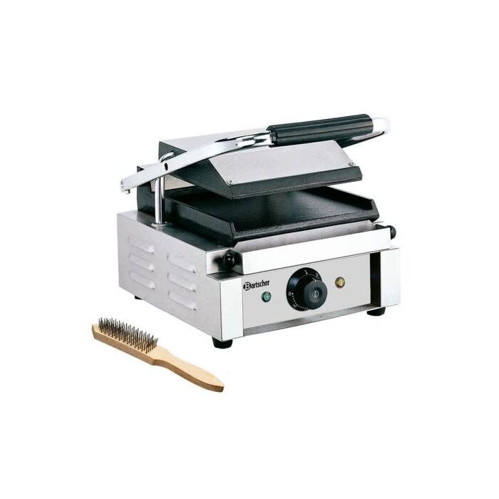 Contactgrill Bartscher, enkel, glad/glad,   29(b)x21(h)x40(d), 230V/1800W