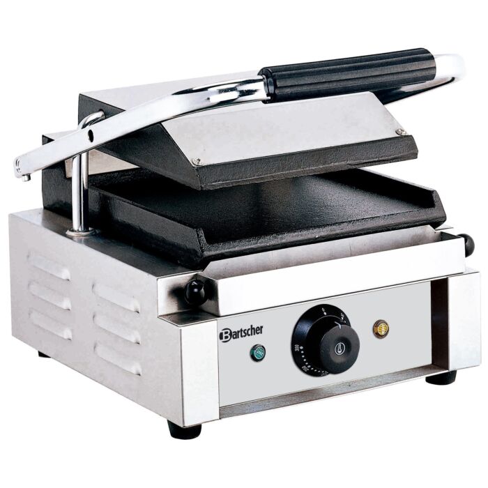 Contactgrill Bartscher, enkel, glad/glad,   29(b)x21(h)x40(d), 230V/1800W