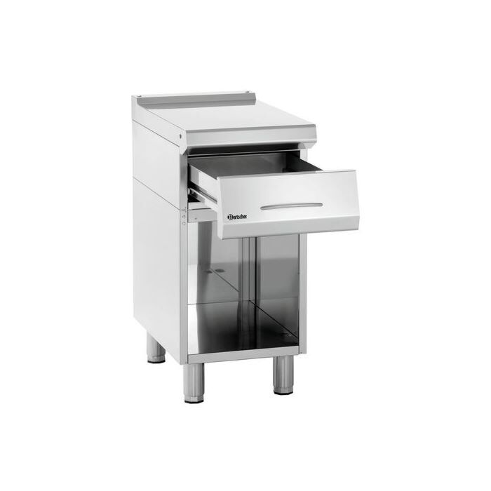 Werkelement Bartscher, RVS, 1 lade, open onderbouw,  40(b)x85(h)x70(d)