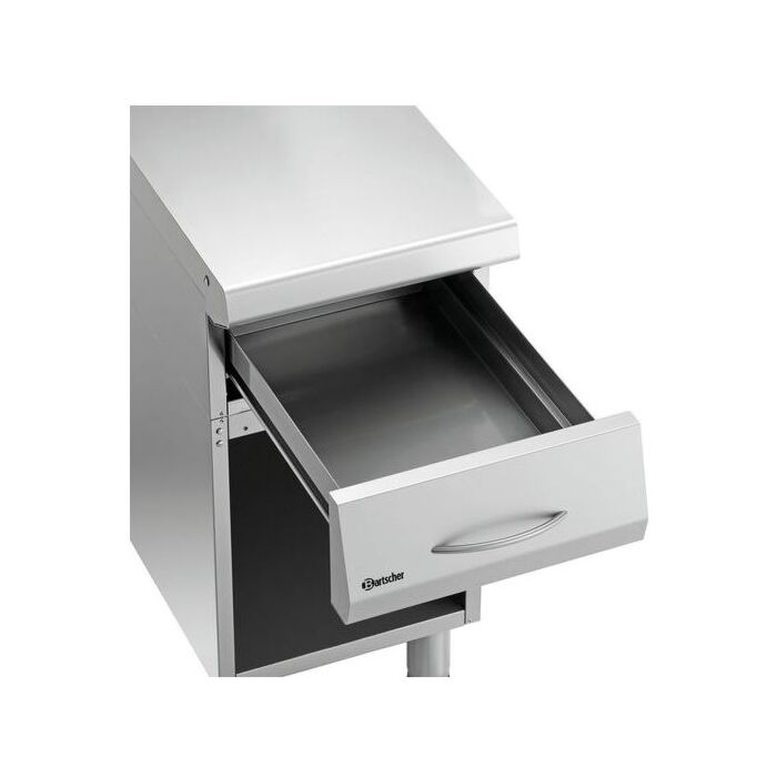 Werkelement Bartscher, RVS, 1 lade, open onderbouw,  40(b)x85(h)x70(d)