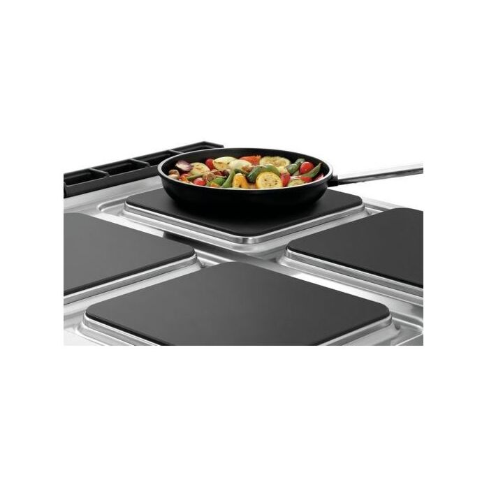 Fornuis Bartscher, 4 branders open onderbouw, 80(b)x90/95(h)x90(d)cm, 400V/16kW