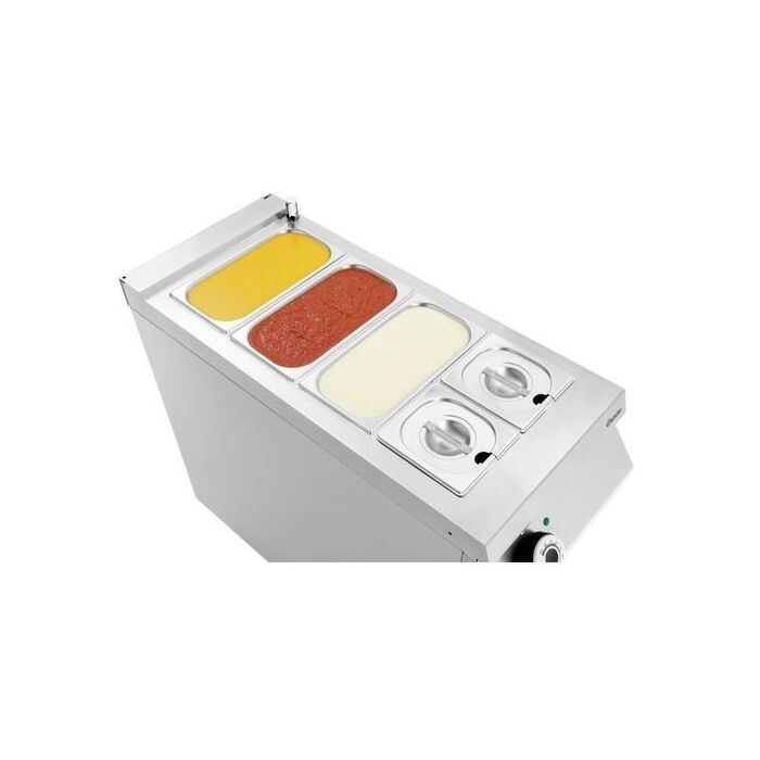 Bain Marie Bartscher, 1xGN1/1 + 1xGN1/3, 150mm diep,  230V/3500W, wateraanvoer en afvoer              