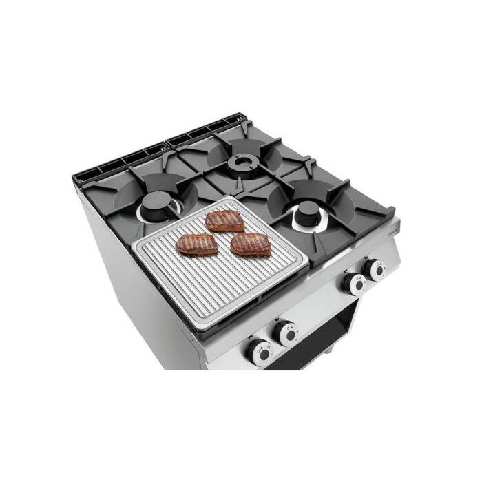 Grillplaat voor gasfornuis Bartscher, geribbeld