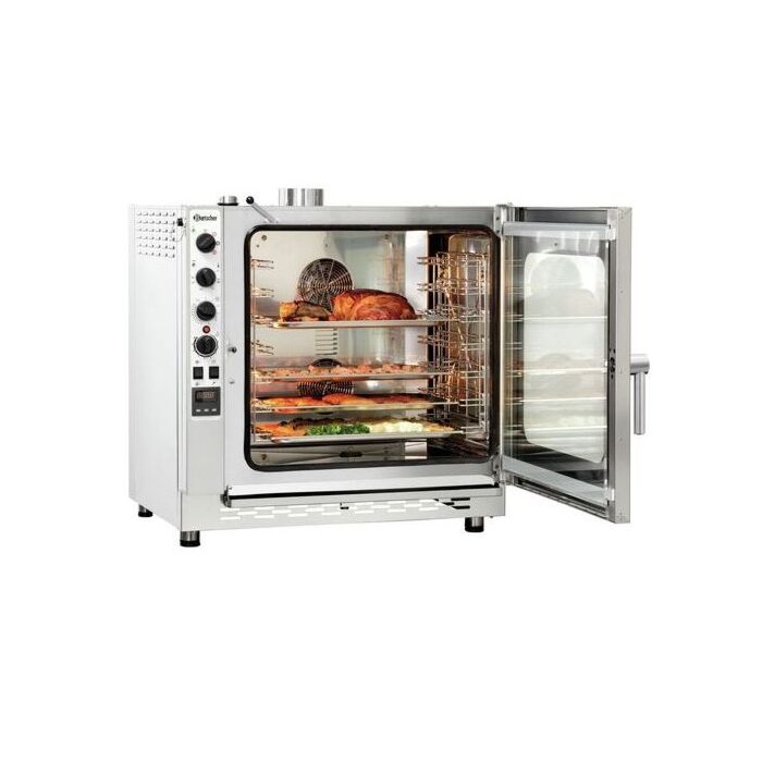 Combisteamer Bartscher, gas, 7xGN1/1, 89(b)x93(h)x85(d)cm, 230V/0,8kW, Gas vermogen: R1/2