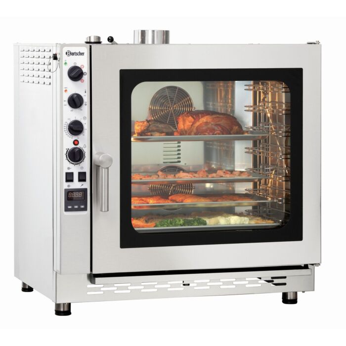 Combisteamer Bartscher, gas, 7xGN1/1, 89(b)x93(h)x85(d)cm, 230V/0,8kW, Gas vermogen: R1/2