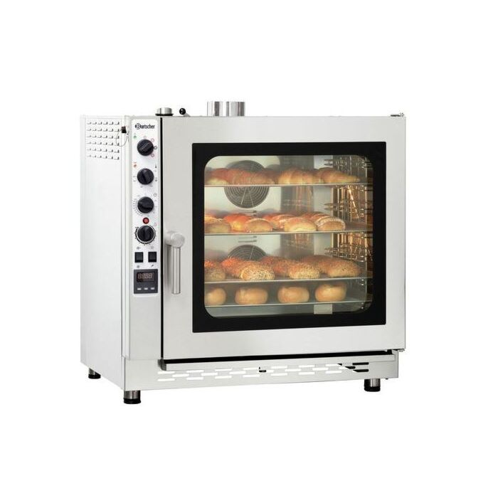 Combisteamer Bartscher, gas, 7xGN1/1, 89(b)x93(h)x85(d)cm, 230V/0,8kW, Gas vermogen: R1/2